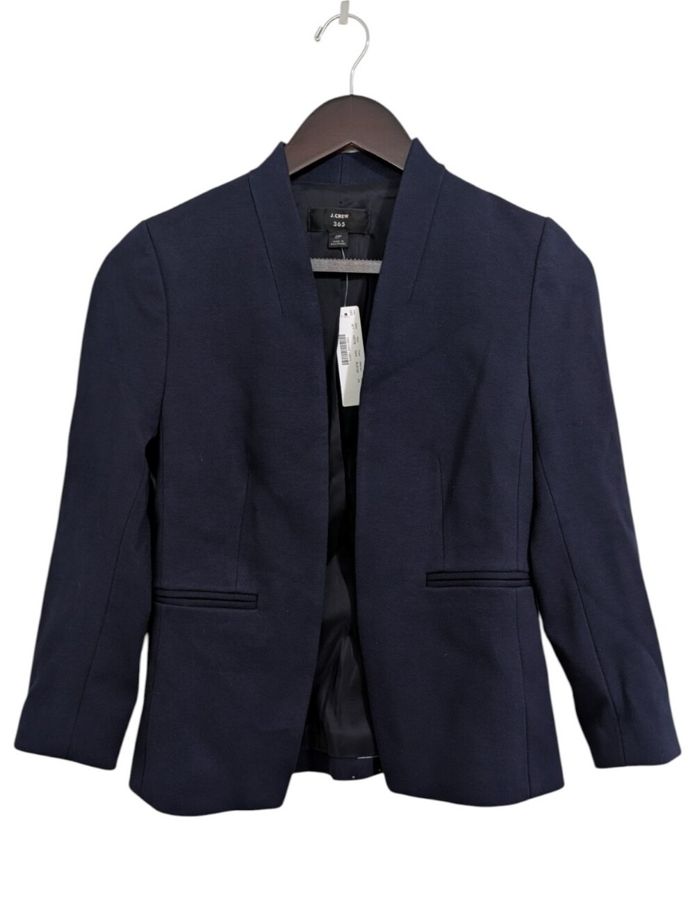 J.Crew 365 Going-Out Blazer in Stretch Twill Navy Blue Petite 2P NWT - Picture 3 of 9